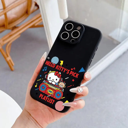 Hellokitty Mobile Phone Cases Iphone 16 Iphone 16/15/14/13/12/11/x/xs/xs Max Woman Black Phone Case Sanrio Sanrio Kt Gift