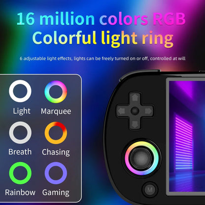 ANBERNIC RG40XX H Handheld Game Console 4'' Screen Linux System Joystick RGB Lighting Effect RG40XXH Video Player Smartpro Gifts