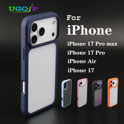 UGOjP Case For iPhone 17 Pro Max 17 Air 17 17 Pro Transparent Phone Case Men Thin Shockproof Protective Clear Hard PC Back Cover