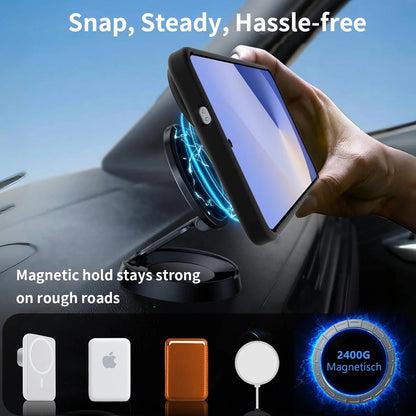 Shockproof Magnetic Stand Armor Phone Case For Samsung Galaxy S25 Edge S24 S23 Plus Ultra Transparent For Magsafe Hard Cover