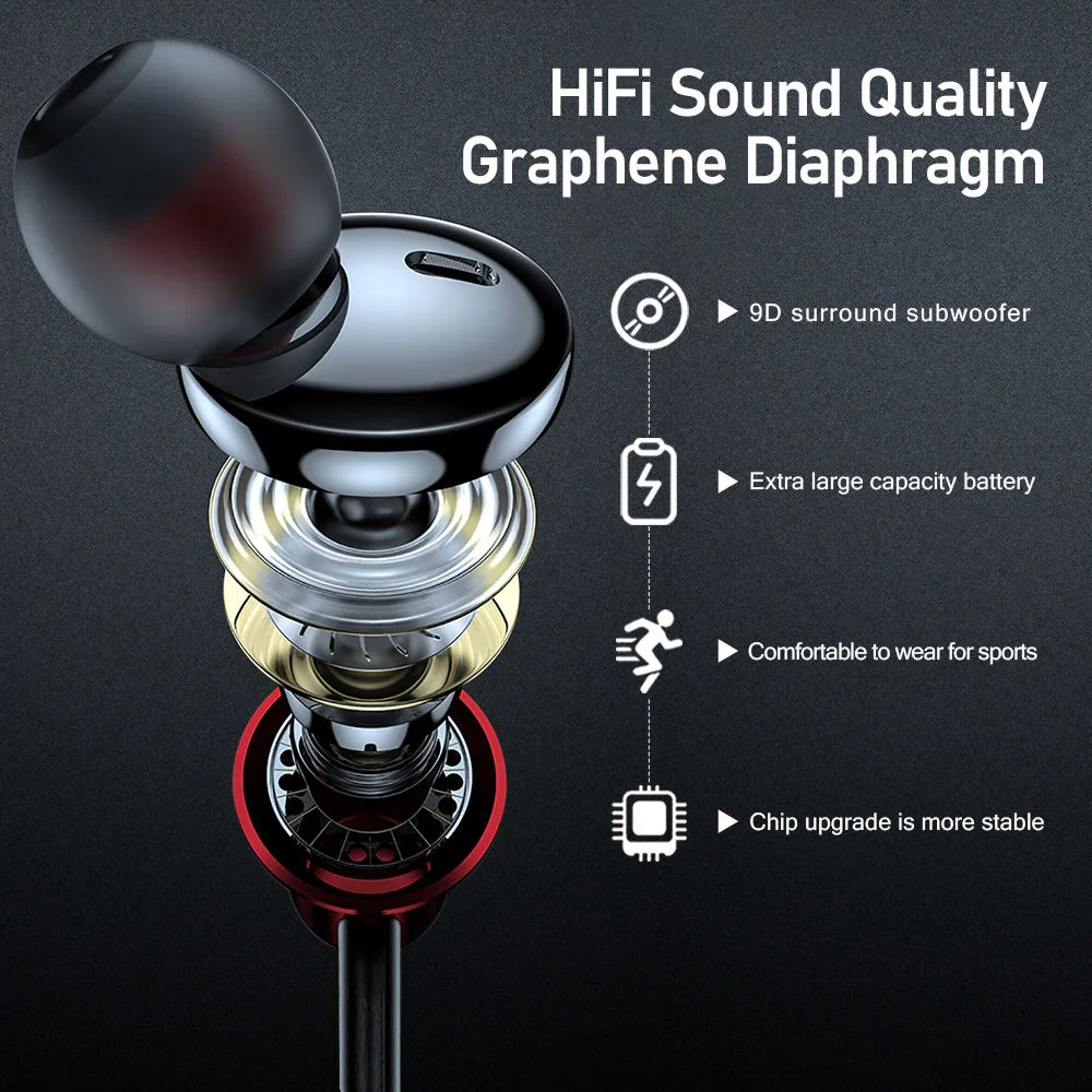 Wireless Headphones Neckband Bluetooth Earphone With Microphone Auriculares Sport Headset HD Bass Fone De Ouvido Sem Fio Sd Card