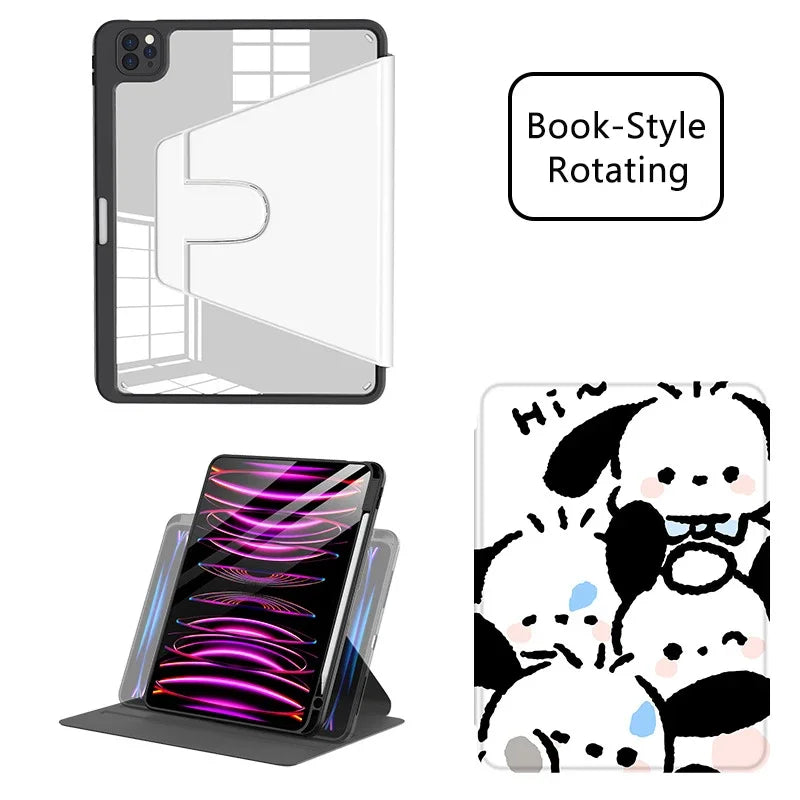 Pochacco Ipad Case for 10th Generations 10.9in Pro 11in Cartoon Case Air 4 5 Mini6 8.3in Tablet Case 9th 10.2in Protective Cases