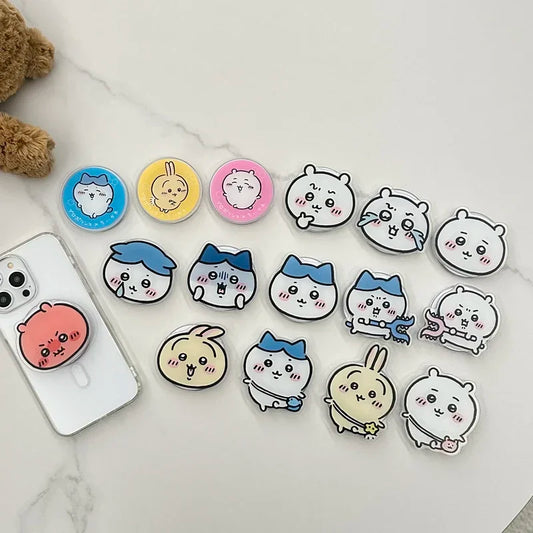 Cute Japan Anime Chiikawa usagi Hachiware For Magsafe Magnetic Phone Grip Tok Stand For iPhone Foldable Wireless Charging Holder