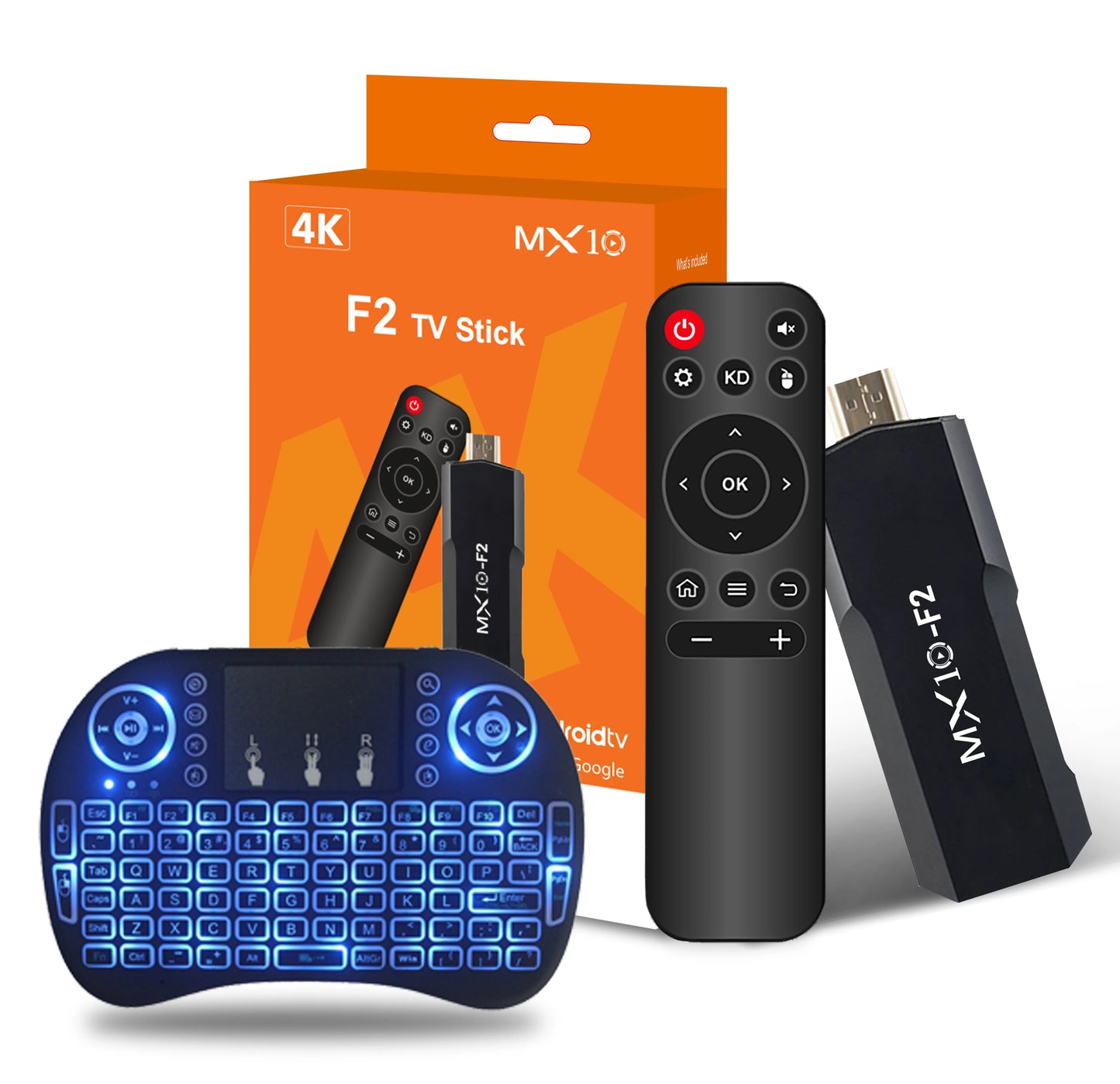 tv sticks 1gb 8gb 1 unit android 2024 stb mx10 F2 tv box android 4k eu android tv stick