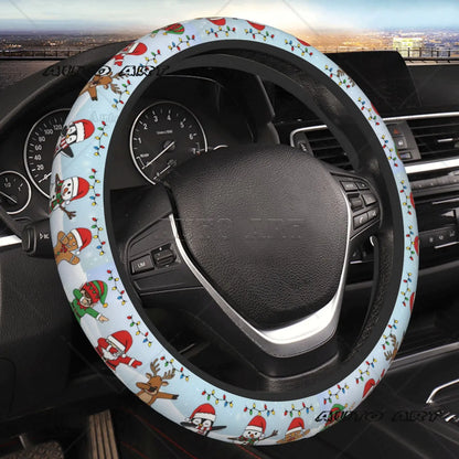 Christmas  Steering Wheel Cover Anti Slip Elasticity Car Accessories Steering Wheel Protector Universal 15 Inch for Women Man