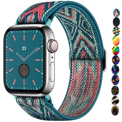 Scrunchie Strap for Apple watch band 45mm 44mm 40mm 41mm 42mm 46mm 49mm Elastic Nylon bracelet iWatch 11 10 9 8 7 6 se Ultra 3/2