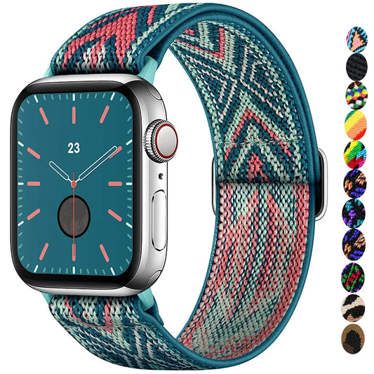 Scrunchie Strap for Apple watch band 45mm 44mm 40mm 41mm 42mm 46mm 49mm Elastic Nylon bracelet iWatch 11 10 9 8 7 6 se Ultra 3/2