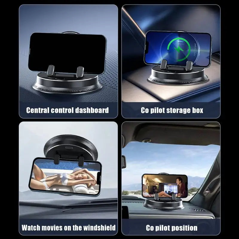 Electric Auto Scal Car Phone Holder Mount Cell Phone Mobile Holder Support For Car,360° Rotatable Dashboard With Touch Button