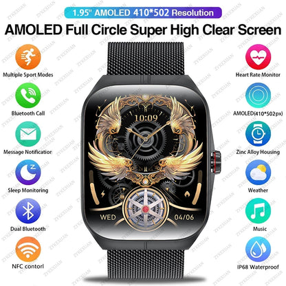 2025 New HD  AMOLED screen For OPPO Watch 4 Pro Sports Smart Watches Men GPS Track Waterproof Bluetooth Call NFC Smart Watch