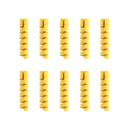 10pcs Cable Protector Silicone Charge Cable Spiral Winder Wire End Cord Savers Cover For Phone USB Charger Cable Accessories