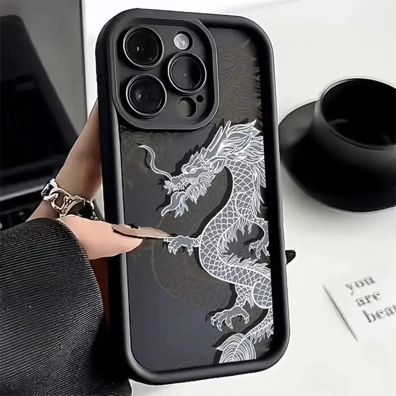 East Dragon Phone Case For Samsung Galaxy S25 S24 S23 S22 Ultra  FE A55 A54 A34 A15 A14 A35 A52 A53 5G Shockproof Silicone Cover