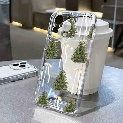 Christmas Tree Letter Snowflake Design Phone Case For iPhone 17 16 15 14 Plus 13 12 11 Pro MAX 16E 17 Air Phone Cover