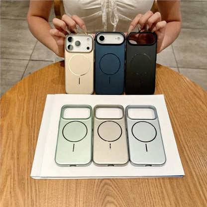 Official Matte Metallic Ultra Thin for Magsafe Wireless Charge Case for IPhone 17 Pro Max Air 16 15 14 Plus 13 12 11 Hard Cover