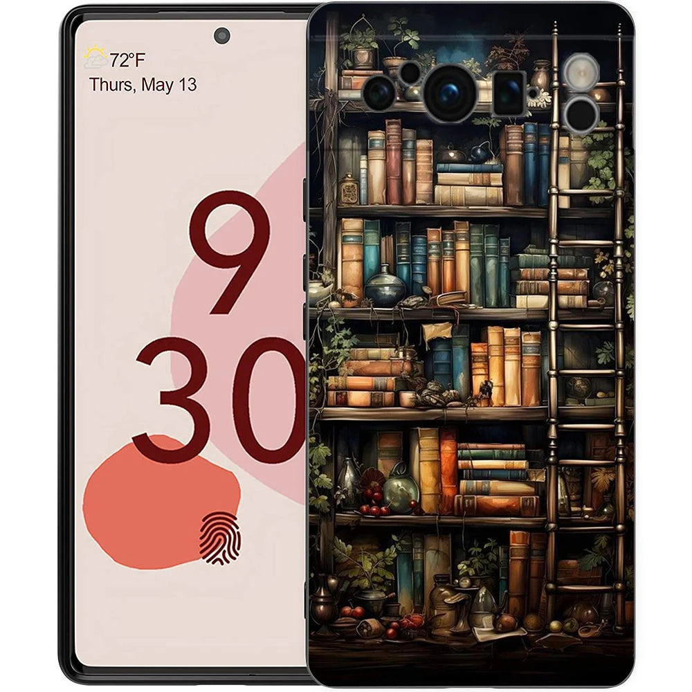 Read Books illustration Phone Case Cover for Google Pixel 9 8 7 6 7A 6A Pro Shockproof Silicone Soft 9 Pro XL Shell Capas Fundas