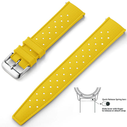 Tropical Silicone Watch Band Quick Release Watch Band 18mm 20mm 22mm Rubber Tropic Smart Watch Strap for Oris Seiko Citizen