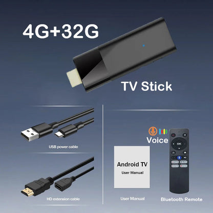 Q12 Mini TV Stick Android 14 ATV Ram 4GB 8GB Rom 64GB 128GB Quad Core Allwinner H313 2.4G&5G Wifi Global Streaming Smart TV Box