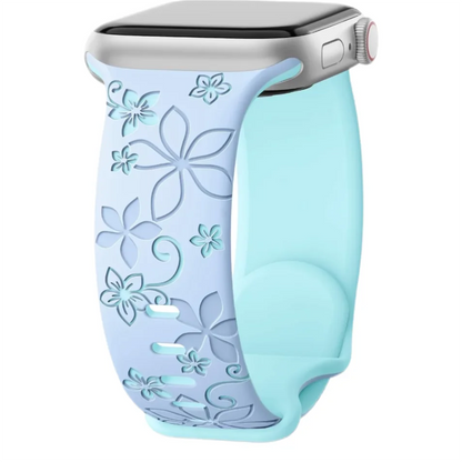 Engraved Strap For Apple Watch Band 40mm 44mm 41mm 49mm 45mm 38mm 42mm silicone bracelet For iwatch series 9 7 se 6 5 4 8 ultra