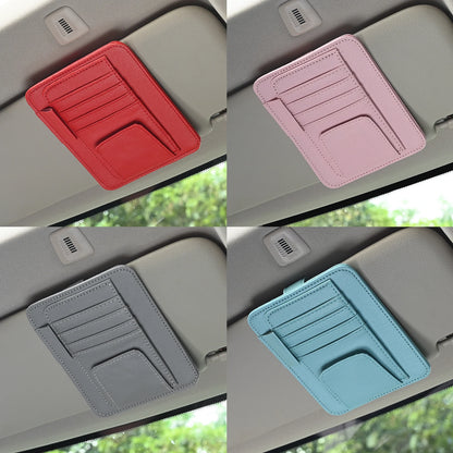 Car Visor Organizer Multi-Pocket Pouch Bag Card Glasses Storage Holder Scratch-resistant Auto Visor Holder For Car Interior Car