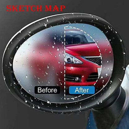 2PCS Car Sticker Rainproof Film For Car Rearview Mirror Car Rearview Mirror Rain Film Clear Sight In Rainy Days