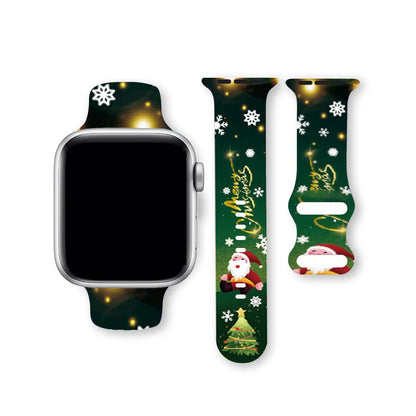 Christmas NEW year band For Apple Watch bands 41/42/44/45/46/49mm Holidays Xmas Santa Strap for iWatch Series Ultra SE 11 10 9 8