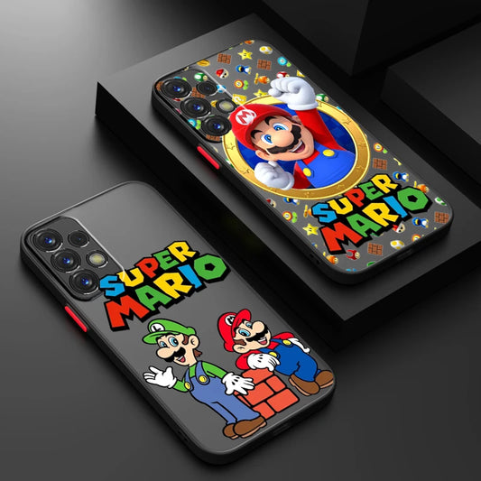 Fun Magic Super M-Marios Frosted Translucent For Samsung Note 20 A35 A03 A54 A31 A22 A34 A14 A24 A04 A55 5G Back Phone Case