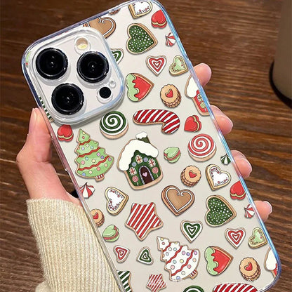 New Year Christmas Gift Santa Claus Clear Phone Case For Samsung Galaxy S25 S24 S23 S22 Ultra Plus S22+ S23+ S24+ S25+ Covers