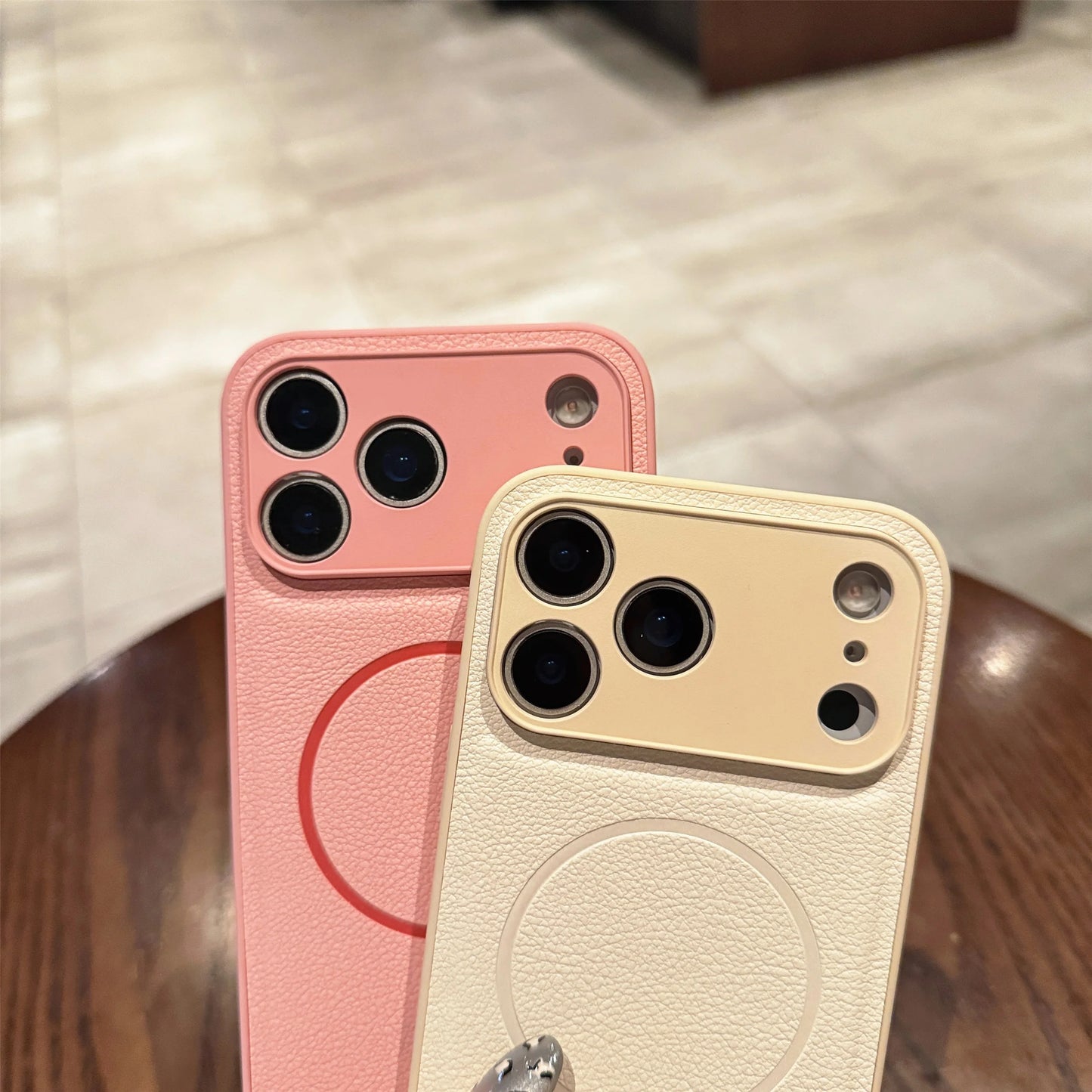 For Iphone17promax Magnetic Case Leather Pattern Matte Phone Case for IPhone 17 16 14 15 13 12 Pro Max Plus 11 for Magsafe Cover