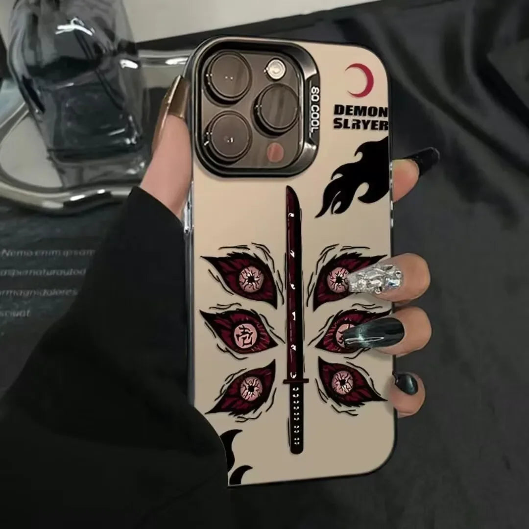 Matte Demon Slayers Anime Phone Case For IPhone 17 17 Air 17Pro 17 Pro Max 16 15 14 13 12 11 Plus 16E Cover Capa Anti-Knock