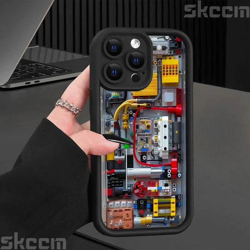 Fashions Car Pattern Silicone Phone Case For iPhone 16 Pro Max 15 14 11 12 13 7 8 16 Plus XS X XR Matte Shockproof Soft Cover