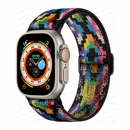 Scrunchie Strap for Apple watch band 45mm 44mm 40mm 41mm 42mm 46mm 49mm Elastic Nylon bracelet iWatch 11 10 9 8 7 6 se Ultra 3/2