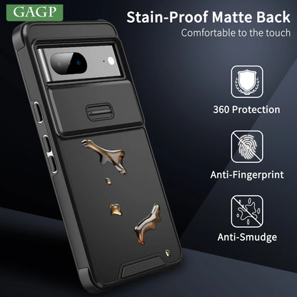 Slide Camera Case For Google Pixel 9 8 7 Pro 8A  6A  Lens Protection Wireless Charge Shockproof Cover For Pixel 8 A 9Pro XL 8pro