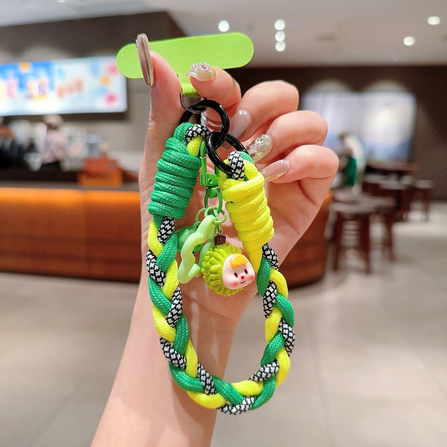Creative Cartoon Mobile Phone Universal Lanyard Three-Color Wrist Strap Hand-Woven Hand Rope Mobile Phone Hanging Accessories