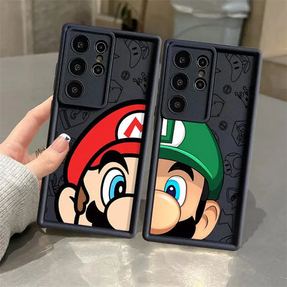 M-Mario Cartoon Phone Case for Samsung Galaxy S20 S24 Ultra FE S23 Plus S21 S22 S23 Ultra 5G Silicone funda