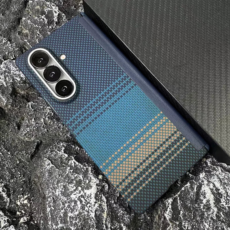 Real Pure Carbon Fiber Cover For SAMSUNG Galaxy Z Fold 7 Case Aramid Fiber Ultra Thin CoverCentral hinge protection for Magsafe