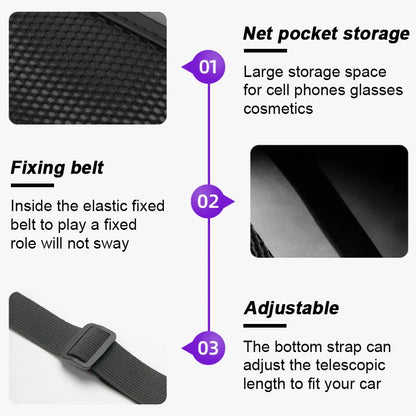 SEAMETAL Car Seat Side Storage Bag Hanging Auto Seat Organizer Tissue Holder Universal Mesh Storage Pocket for Phone Bottle