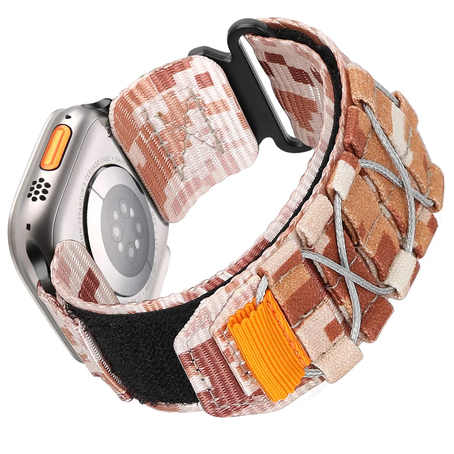 Tactical Strap for Apple Watch Band 49 45mm 44mm 41 40mm Nylon Alpine Trail Loop Bracelet for IWatch Series Ultra 2 9 8 7 5 6 Se