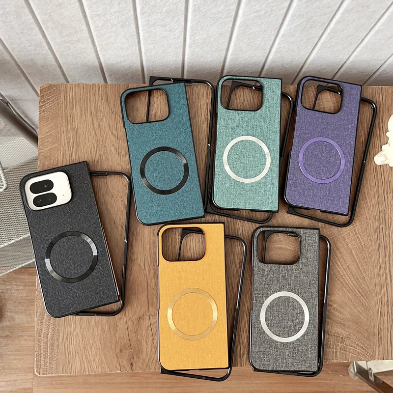 For Google Pixel 10 Pro Fold Case Magnetic PU Leather Lichee Pattern +PC Anti-slip Ultra Thin Cover for Google Pixel 10 Pro Fold