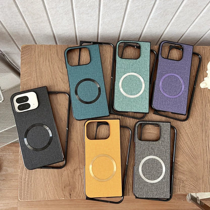 For Google Pixel 10 Pro Fold Case Magnetic PU Leather Lichee Pattern +PC Anti-slip Ultra Thin Cover for Google Pixel 10 Pro Fold