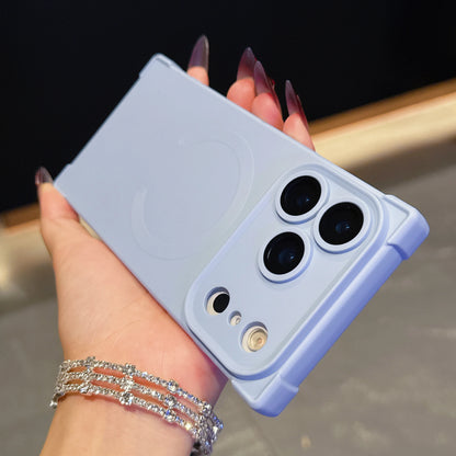 Shockproof Frosted Magnetic Phone Case For iPhone 17 Air 16 15 14 Plus 13 Pro Max For Magsafe Wireless Charging Soft TPU Cover