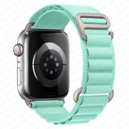 for Apple watch Straps 45mm 46mm 49mm 42mm iwatch Band 44mm 41mm 40mm Nylon Alpine bracelet correa Series 10 9 8 7 6 SE Ultra 2