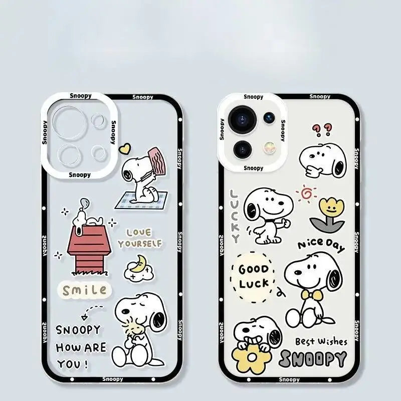 Disney Snoopy Case For iPhone 16 15 14 Plus 13 12 11 Pro Max Mini X XS XR cover Cartoon Cute