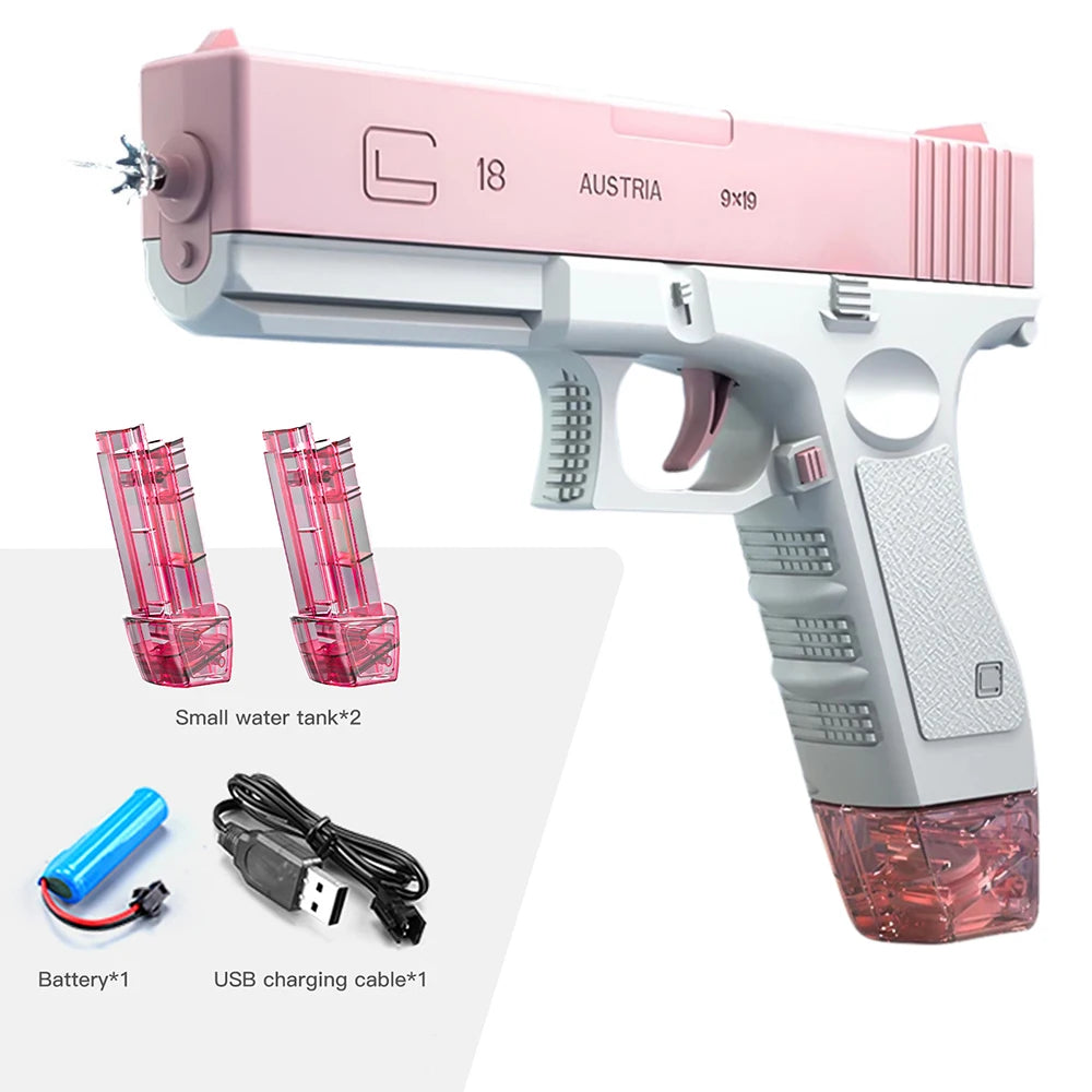 New Water Gun Electric M416 Pistol Shooting Toy Full Automatic Summer Beach Outdoor Fun Toy For Children Boys Girls Adults Gift