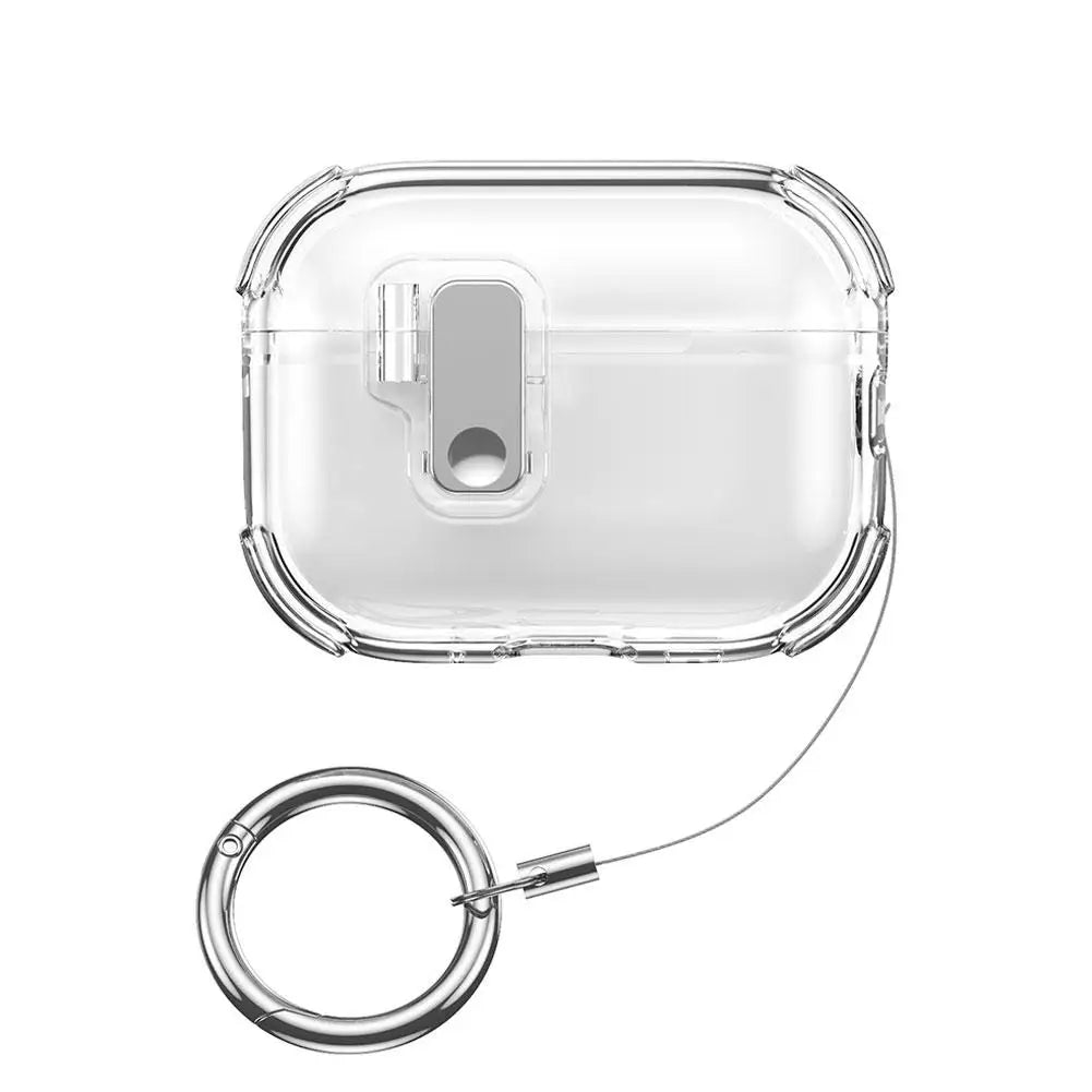 For AirPods Pro 3 2025 New Case Phone Stand Luxury designer Transparent TPU Case Upgrade security lock Case for Air Pods Pro 3