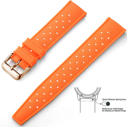 Tropical Silicone Watch Band Quick Release Watch Band 18mm 20mm 22mm Rubber Tropic Smart Watch Strap for Oris Seiko Citizen