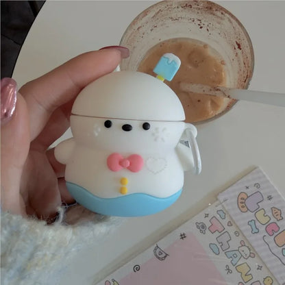3D Cartoon Winter Snowman Earphone Case For AirPods1 2 3 AirPods 4 AirPods Pro Pro3 Pro2 Cute silicone shockproof Case Christmas