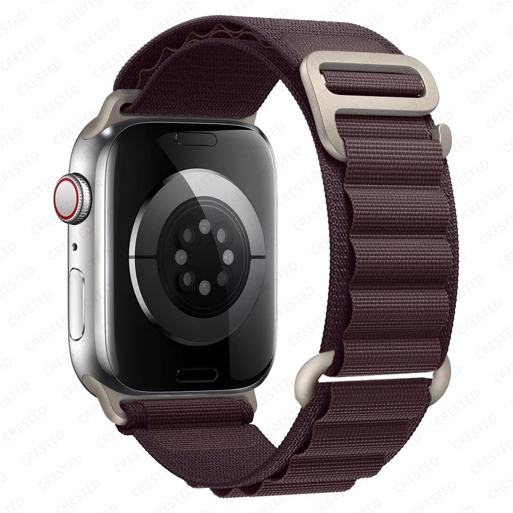 for Apple watch Straps 45mm 46mm 49mm 42mm iwatch Band 44mm 41mm 40mm Nylon Alpine bracelet correa Series 10 9 8 7 6 SE Ultra 2