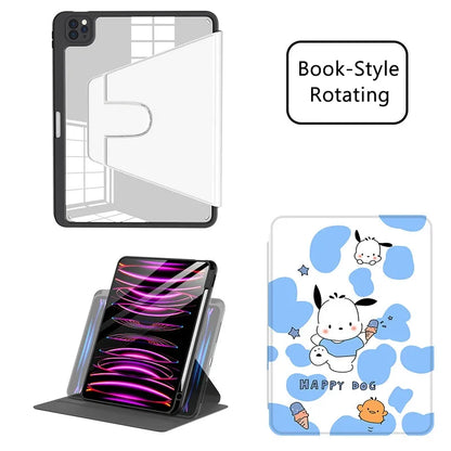 For Ipad 10th Generations Cartoon Pochacco Case 9th 8th 7th 10.2in Kawaii Silicone Soft Case Pro 11in Air4 5 Mini6 Tablet Case