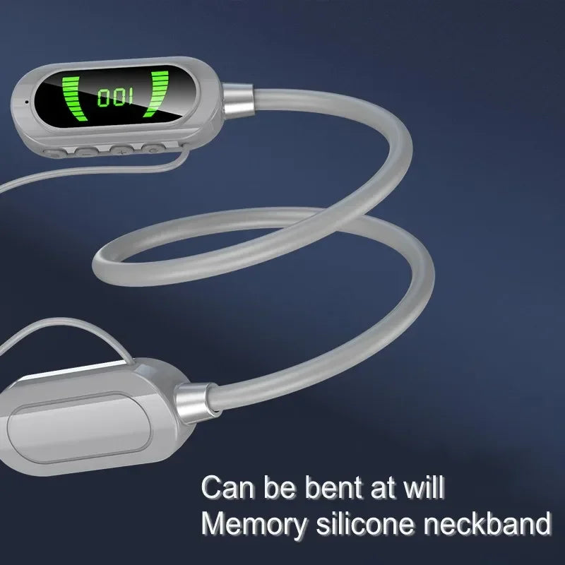 Wireless Neckband Earphones BT 5.3 20H Playtime Water Resistant Noise Cancelling LED for Sports Gaming Phone PC Workout