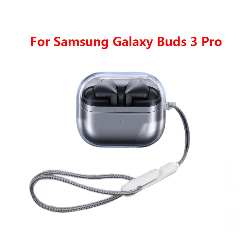 Clear Earphone Case For Samsung Galaxy Buds 3 Pro TPU Shell Transparent Headphone Cover For Galaxy Buds 3Pro Protective Cover