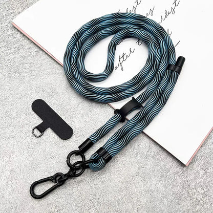 150CM Length Phone Lanyard Adjustable Detachable Neck Cord Outdoor Universal Crossbody Strap Card Clip for Mobile Phone Case